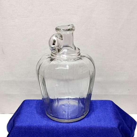 White House Pure Apple Cider Vinegar Glass Jug 1Qt Ribbed Design Vintage 1920 - Picture 3 of 10